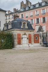 Old French building in the city park