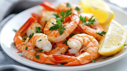 Fresh Grilled Shrimp with Lemon and Herbs