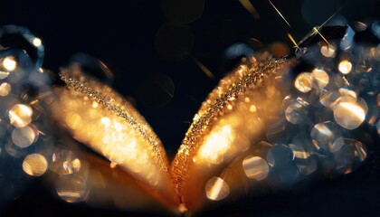 Mesmerizing Golden Sparkle Close-up Art