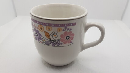 Vintage Floral Ceramic Coffee Mug with Handle