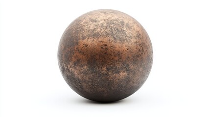 A Single Copper Egg with a Rough, Textured Surface
