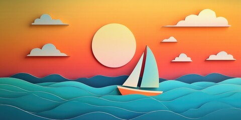 Golden hour perspective of a bay during clear, sunny weather, Golden hour view of a bay in sunny weather