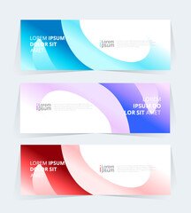 Naklejka premium Geometric banner design with Vector presentation template.
