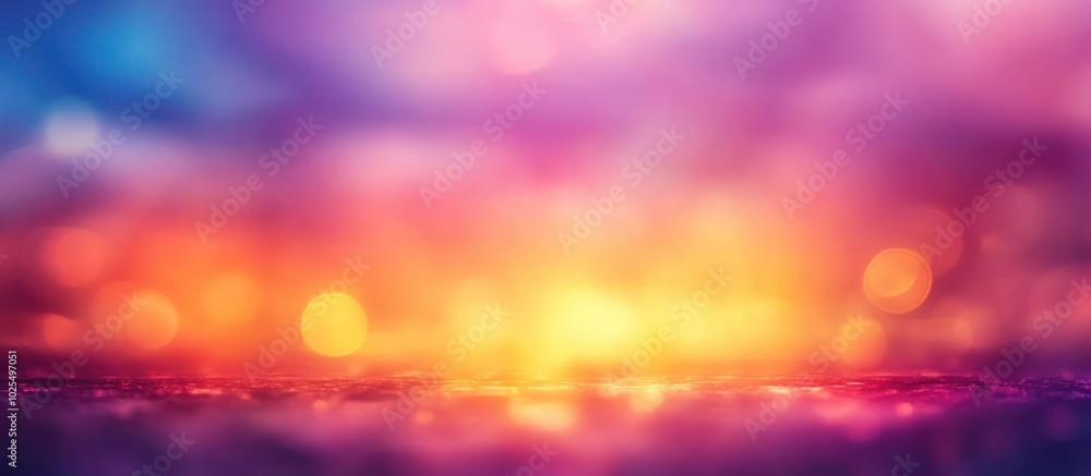 Sticker Abstract background with blurred colorful lights.