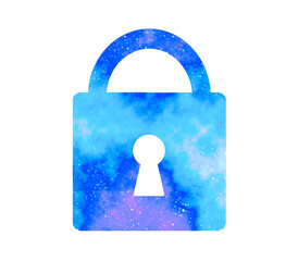 マーブルな星空｜南京錠アイコン