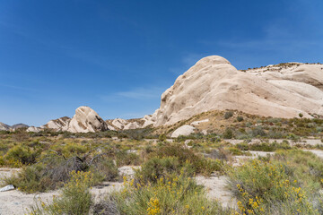  Cajon Valley Formation, Unit 2. Conglomerate and conglomeratic sandstone. Mormon Rocks, Phelan, San Bernardino County, California geology. Cajon Pass. hogback or hog's back. San Andreas Fault.