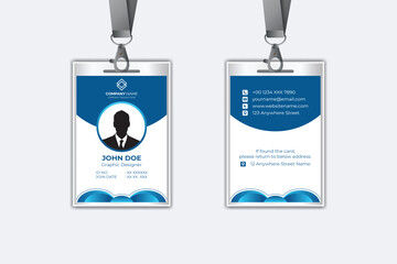 Modern corporate business identity card template design