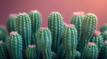 Close-up of Blooming Cactus in the Desert