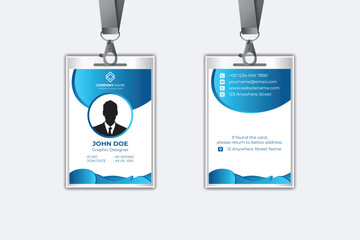 Modern corporate business identity card template design