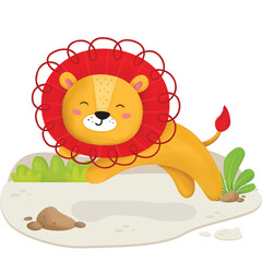 Funny Jumping Animal Jungle Lion