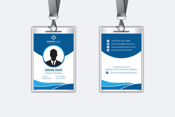 Modern corporate business identity card template design