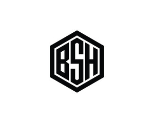 BSH Logo design vector template. BSH