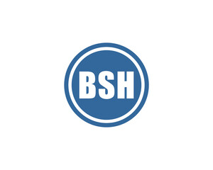 BSH Logo design vector template. BSH