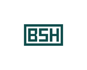 BSH Logo design vector template. BSH