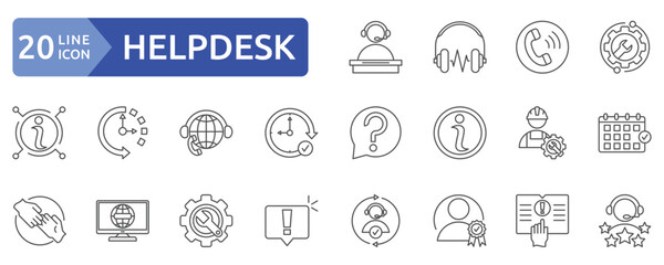 Helpdesk icon set