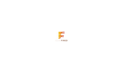 Letter f Gun Fire yellow colour creative logo design