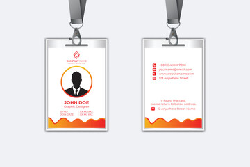 Modern corporate business identity card template design