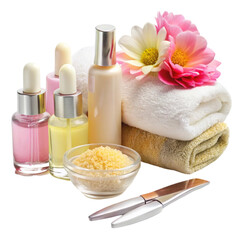 Day spa set isolated on transparent background