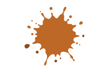 Copper Brown paint splatter | vector on white background