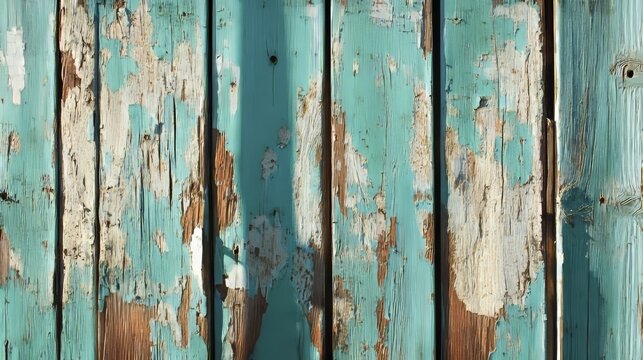 Textured wooden wall with peeling paint.