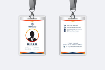 Modern corporate business identity card template design