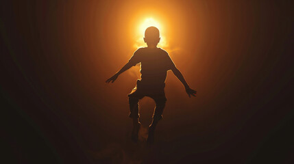 空中に浮かぶ子供一Generative AI