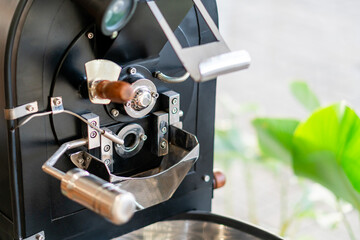 Close-up of Coffee Roasting Machine