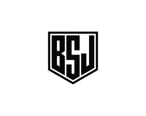 BSJ logo design vector template. BSJ