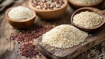 Food concept photo of various grains