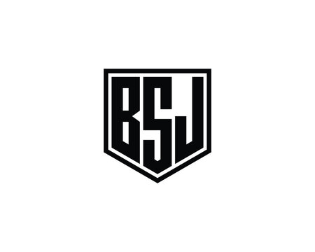 BSJ logo design vector template. BSJ