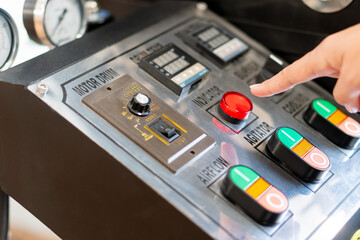 Industrial Control Panel with Activation Button