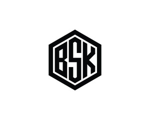 BSK logo design vector template. BSK