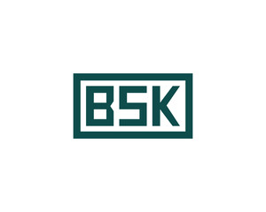 Obraz premium BSK logo design vector template. BSK