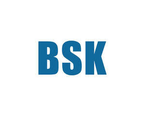 BSK logo design vector template. BSK