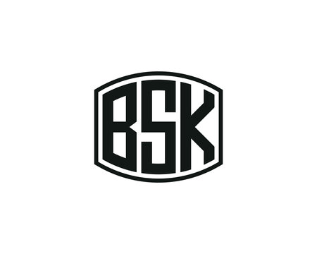 BSK logo design vector template. BSK