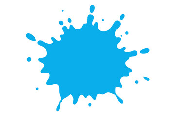 Cyan Blue paint splatter | vector on white background