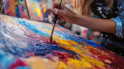 Engaging Art Therapy Session in Progress