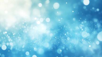 Abstract Blue Background with Bokeh and Glitter