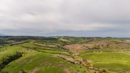 北海道　宗谷丘陵　空撮