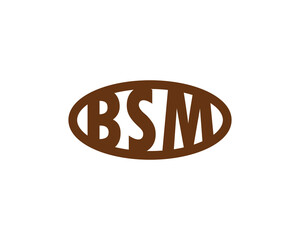 BSM logo design vector template. BSM