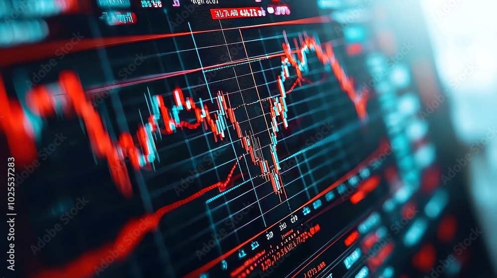 Poster predictive modeling for rate fluctuations, sleek vector design, minimalistic line art, visual repres