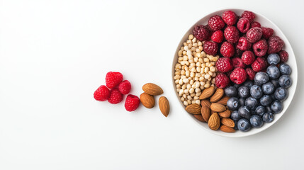 Delicious Gluten-Free Meal Plated Elegantly on a White Plate Isolated Against a Clean White Background, Perfect for Healthy Eating and Dietary Needs