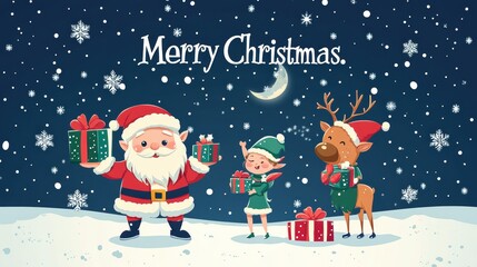 greeting card poster design for holiday Christmas New Year