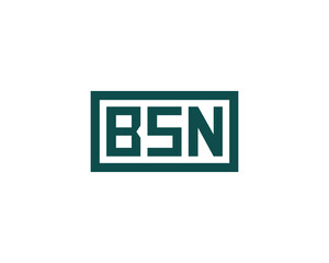 BSN logo design vector template. BSN