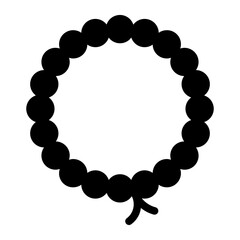 tasbih glyph icon