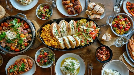 Serene and Beautifully Decorated Dining Table Setup