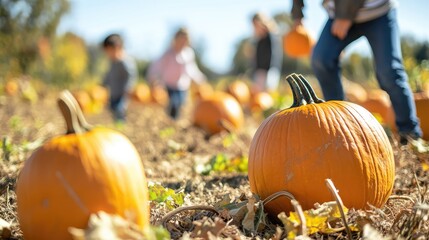 Family Adventure in a Pumpkin Patch