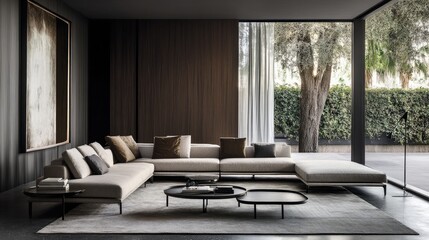 Modern Living Room with Elegant Furniture and Natural Light
