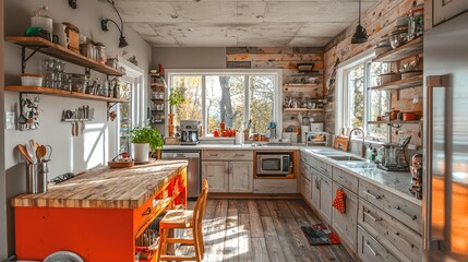 Obraz premium Stylish DIY Kitchen Renovation with Unique Elements