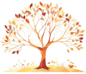 autumn tree with leaves
